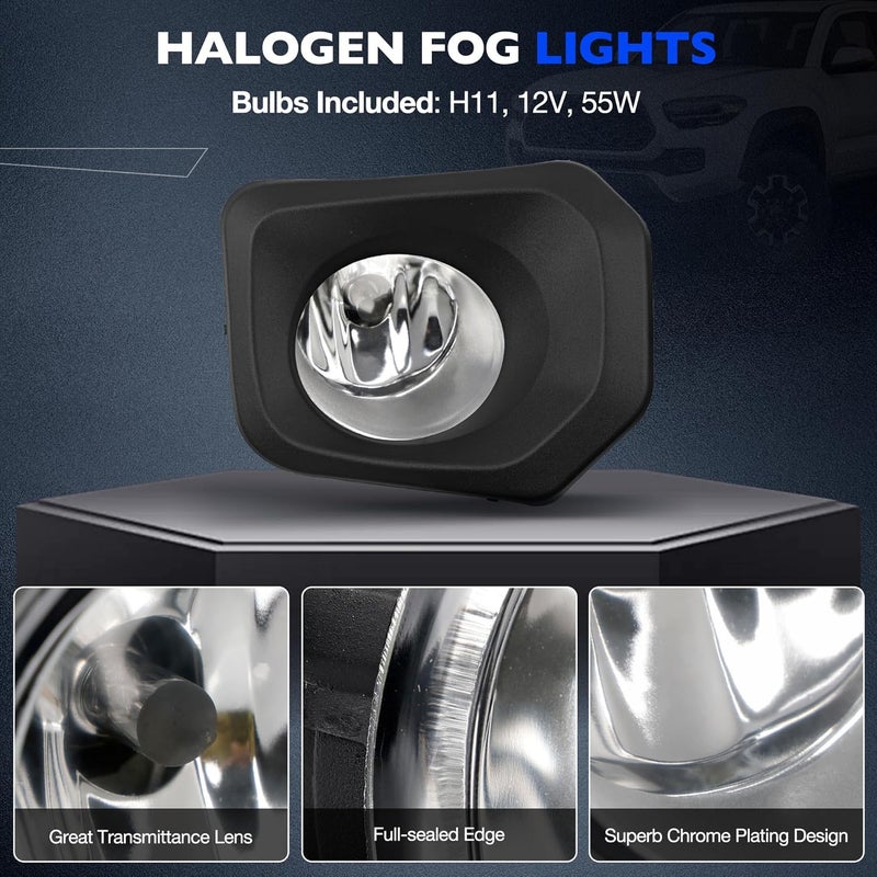 Misakomo Fog Lights - Front Fog Lamps Assembly Compatible with Toyota Tacoma SR SR5 Pickup Truck 2016-2023 - Fog Lamp Kit Replacement for 8122002160, 8121002160, TO2592129, and TO2593129 - Image 5